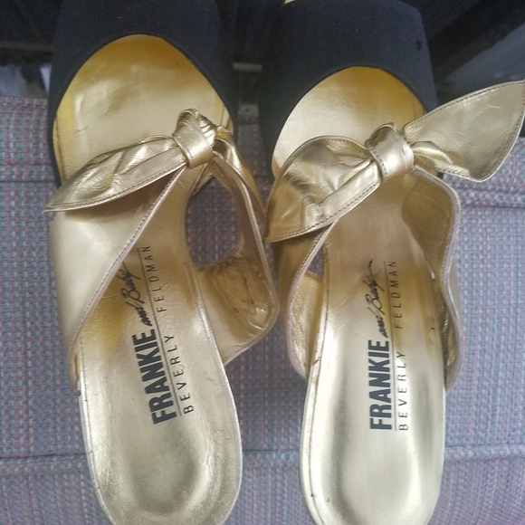 Big Tie Black Slip on Silk Shoes New - Picture 5 of 8